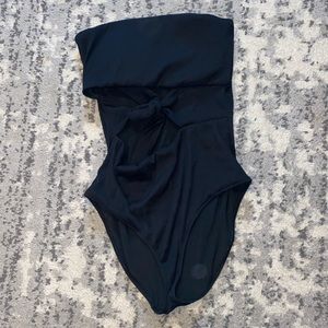 American eagle one piece black bathing suit .